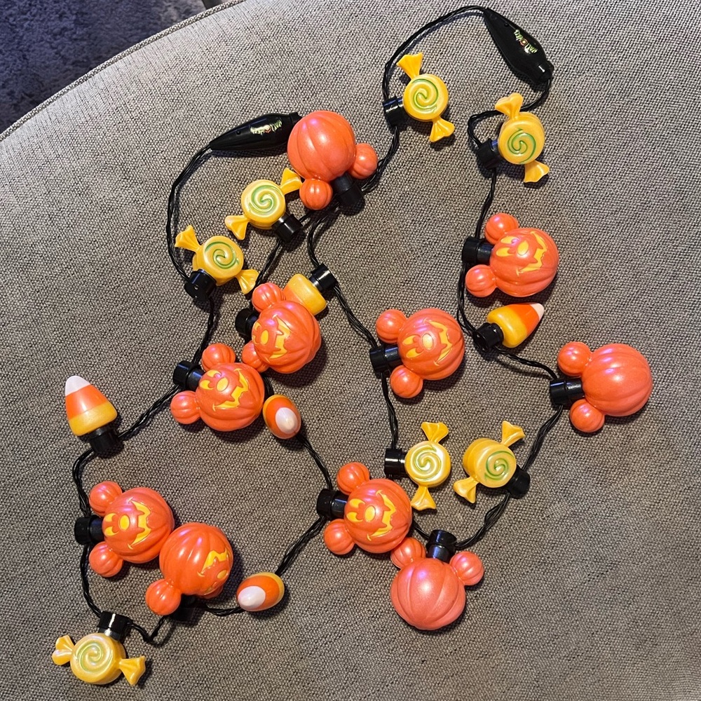 Disney Parks Light Up Halloween Necklace